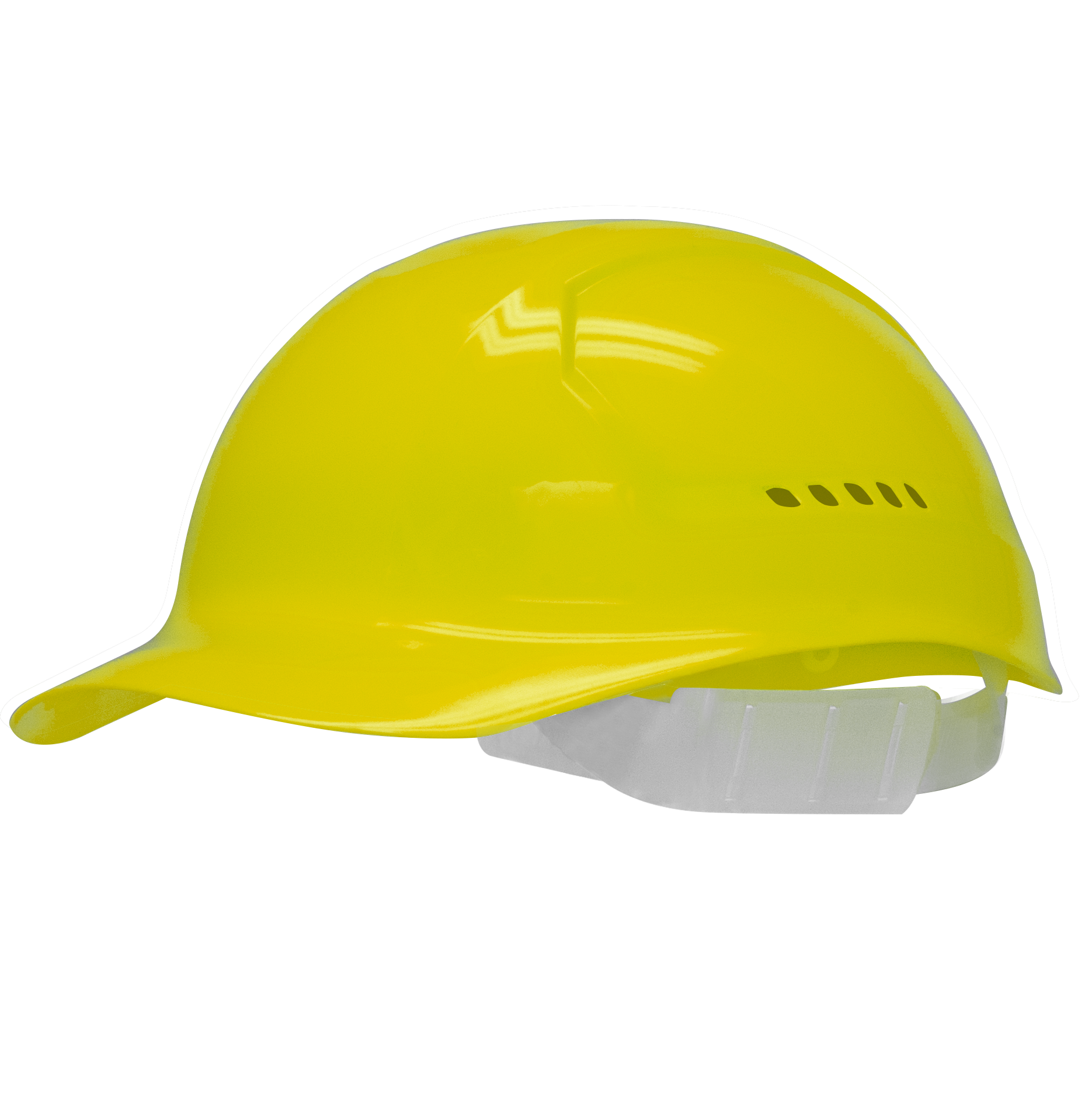 Vented Bump Cap Hard Hat with Brow Pad, 4-Point Plastic Suspension