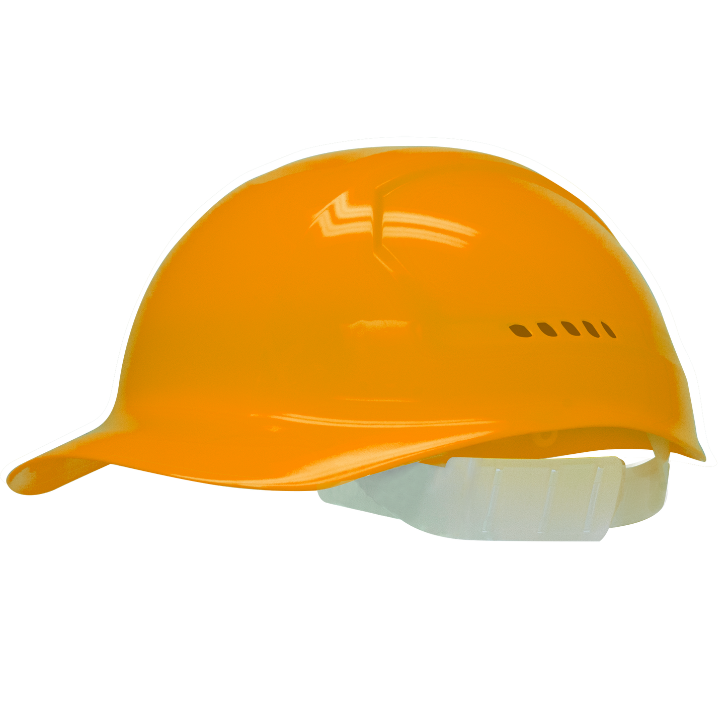Vented Bump Cap Hard Hat with Brow Pad, 4-Point Plastic Suspension