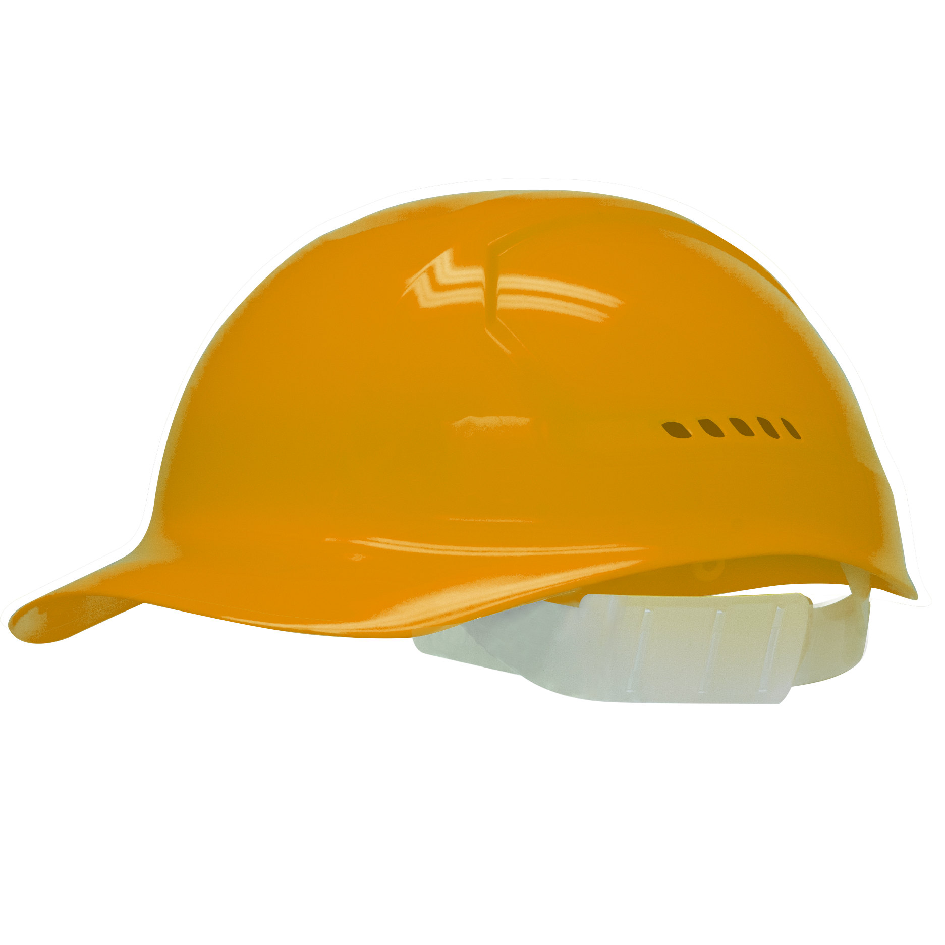Vented Bump Cap Hard Hat with Brow Pad, 4-Point Plastic Suspension