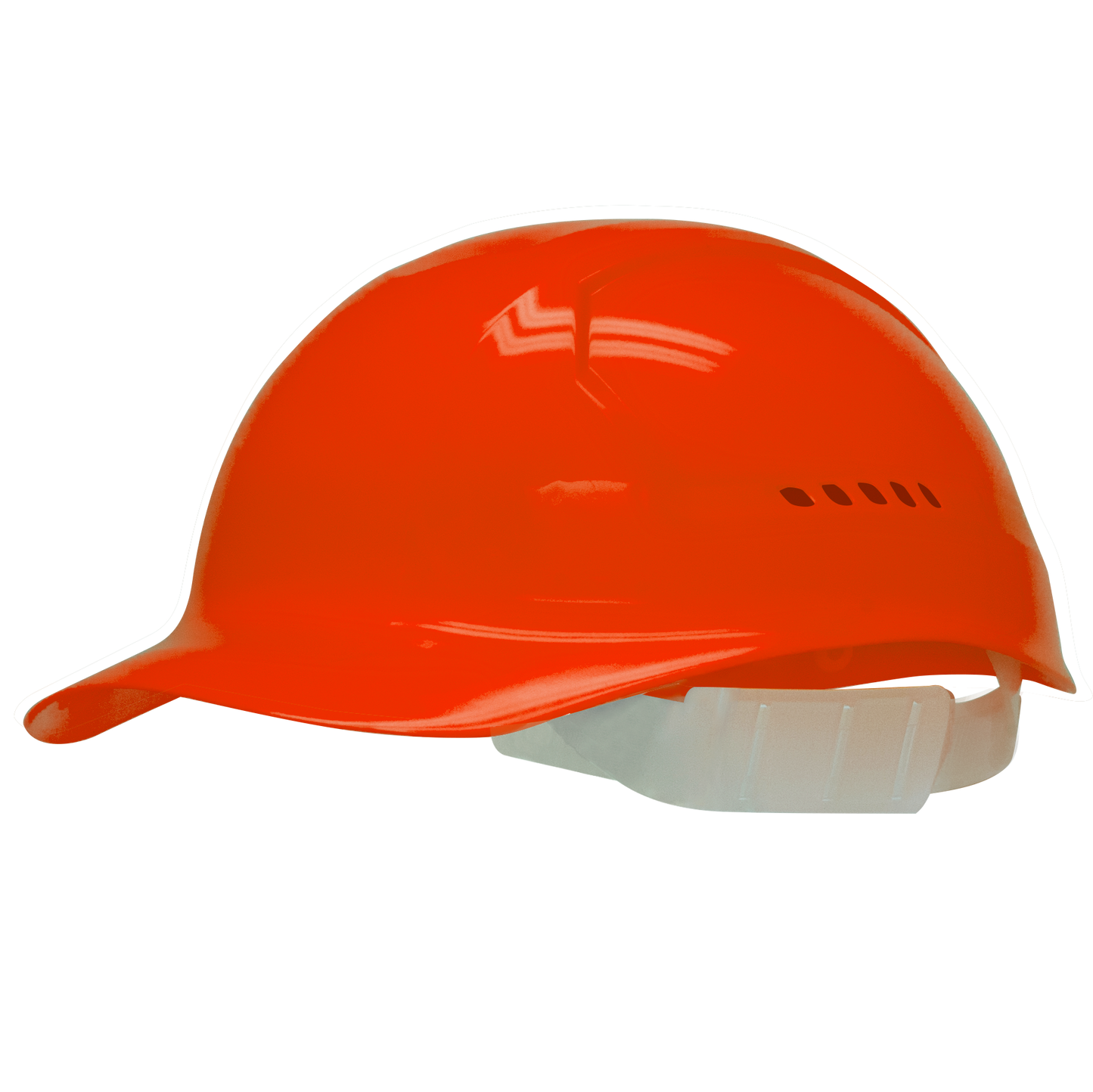 Vented Bump Cap Hard Hat with Brow Pad, 4-Point Plastic Suspension