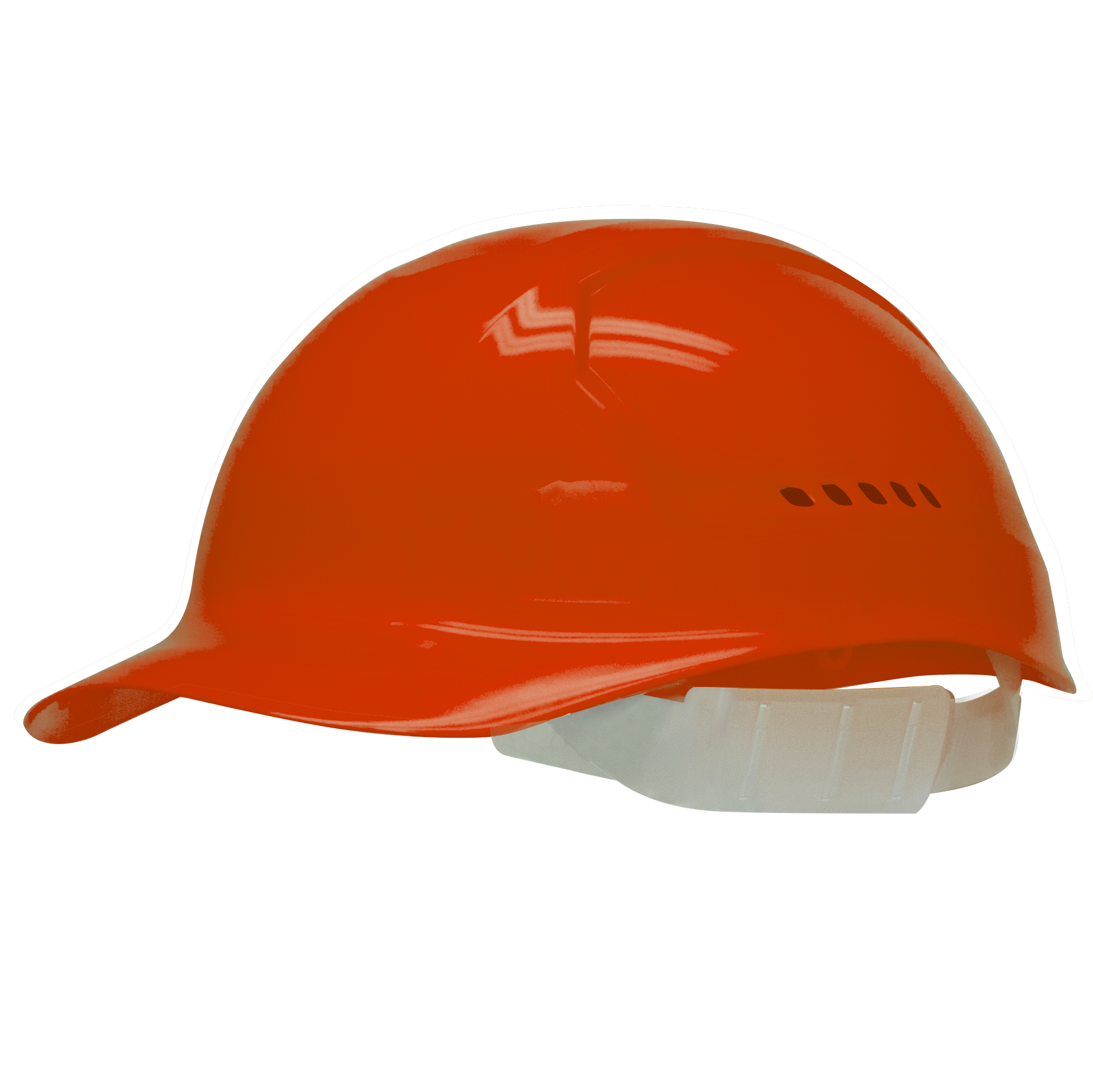 Vented Bump Cap Hard Hat with Brow Pad, 4-Point Plastic Suspension