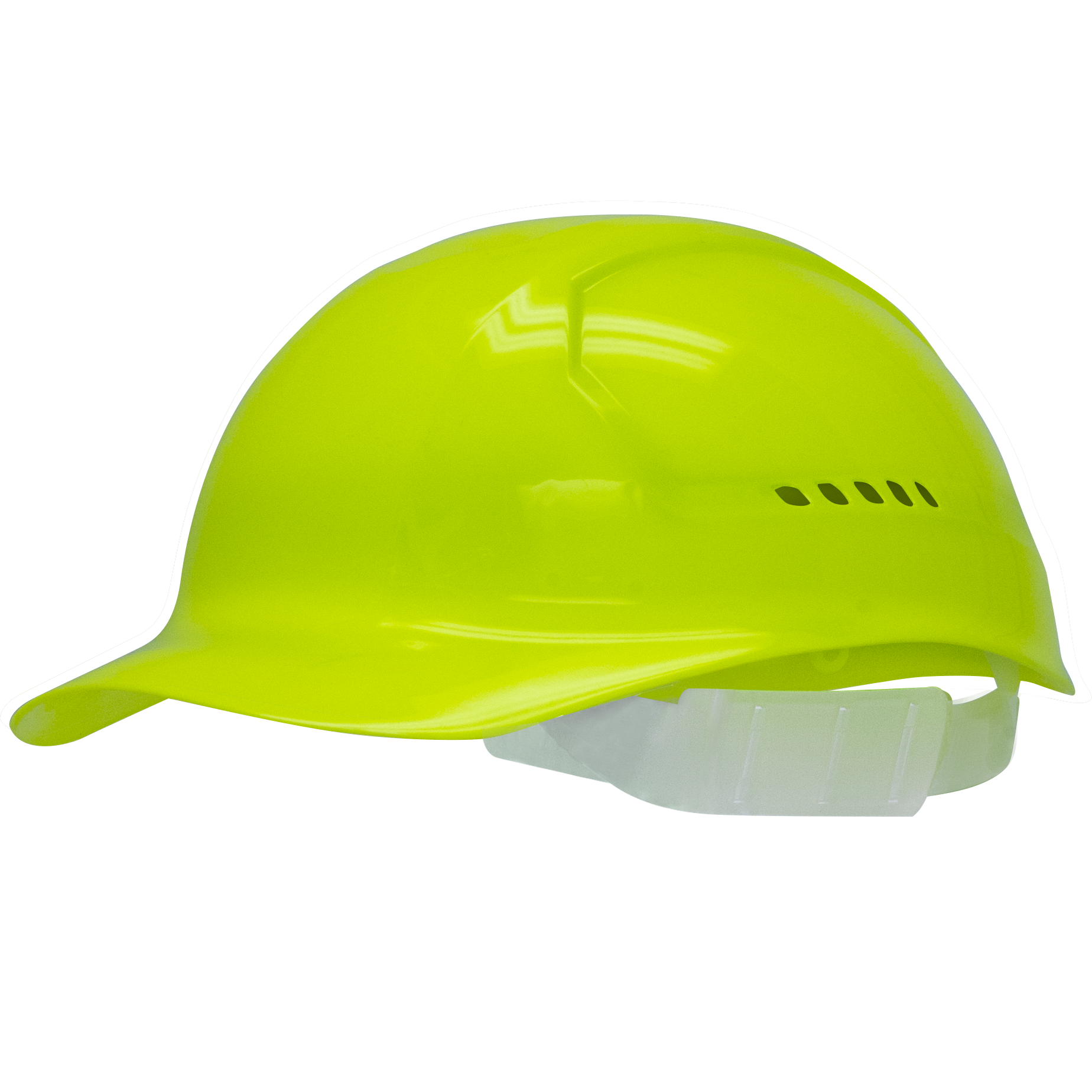 Vented Bump Cap Hard Hat with Brow Pad, 4-Point Plastic Suspension