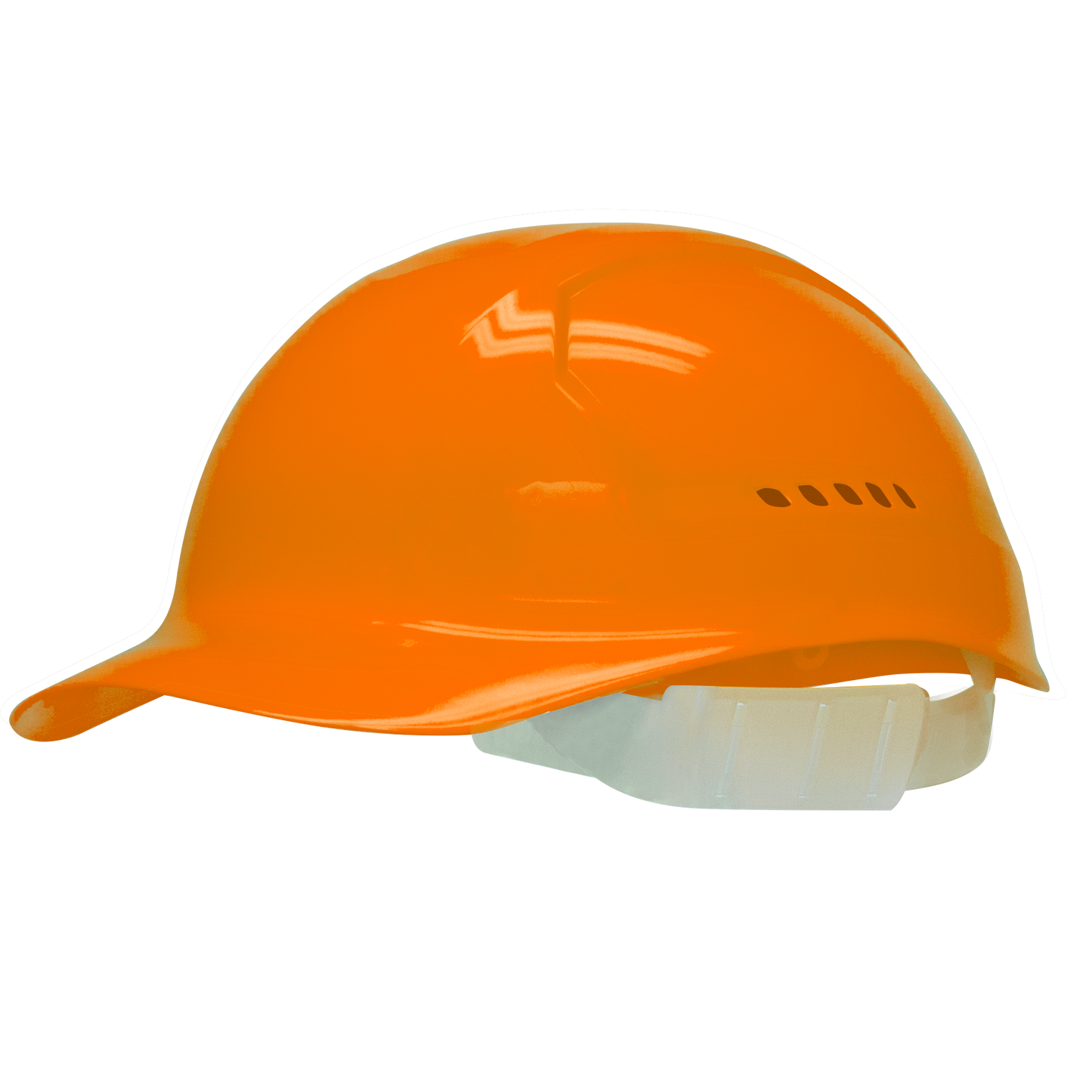 Vented Bump Cap Hard Hat with Brow Pad, 4-Point Plastic Suspension