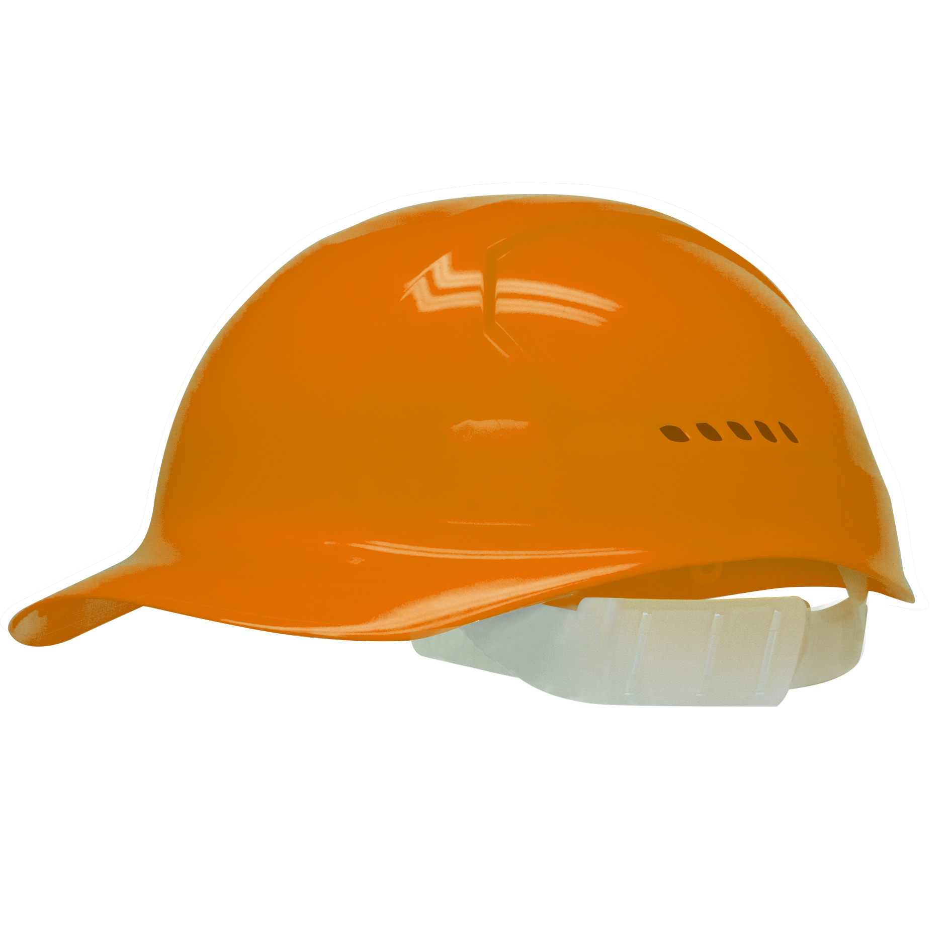 Vented Bump Cap Hard Hat with Brow Pad, 4-Point Plastic Suspension