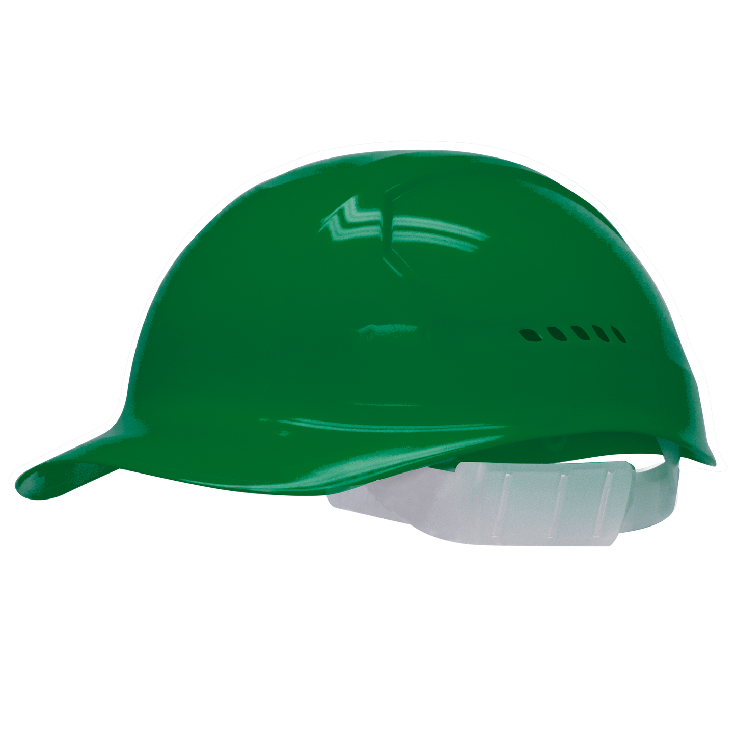 Vented Bump Cap Hard Hat with Brow Pad, 4-Point Plastic Suspension