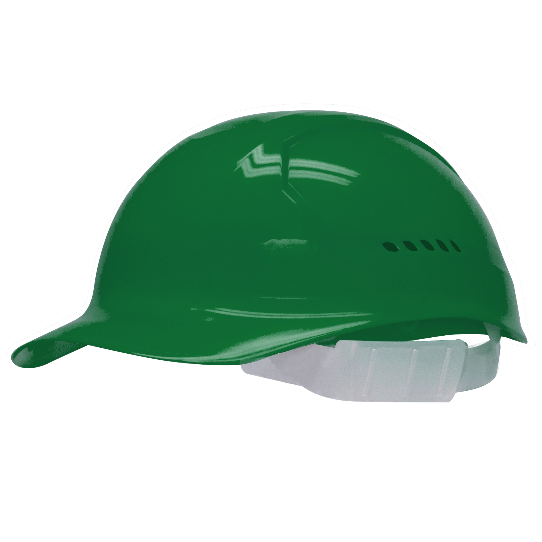 Vented Bump Cap Hard Hat with Brow Pad, 4-Point Plastic Suspension
